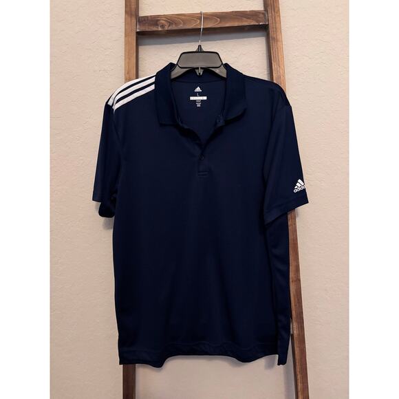 Adidas Navy Blue Golf Polo Men’s Size Large - Picture 1 of 3
